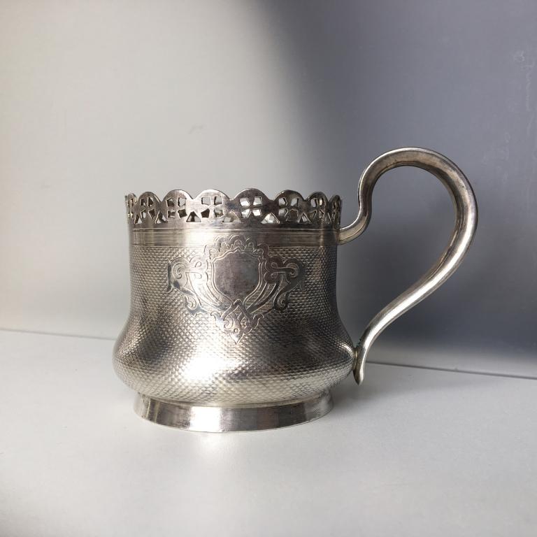 ПОДСТАКАННИК СЕРЕБРЯНЫЙ 84 ПРОБА 1872 ГОД !!!! ОРИГИНАЛ! СОСТОЯНИЕ!