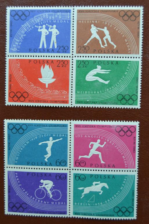 Польша 1960 год  Спорт - Олимпийские Игры  в  Риме  Зуб MNH