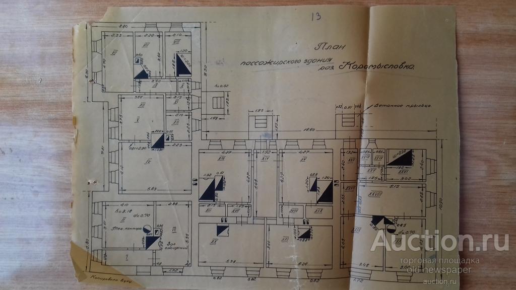 План. Пассажирское здание на разъезде Карамысловка, линия Инза-Батраки , до 1917