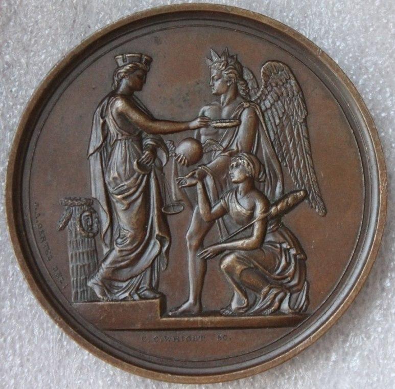 Медаль Выставка промышленности всех наций Нью-Йорк 1853г. США Редкость!
