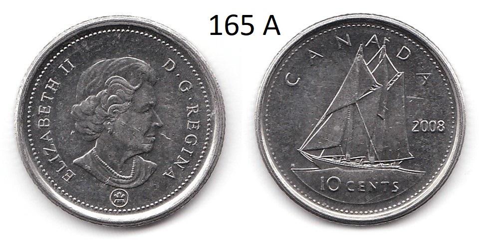 Канада. 10 центов. 2008 год.