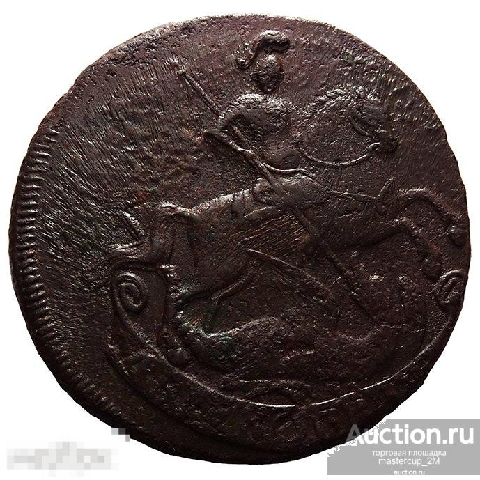2 копейки 1758 года, номинал снизу, гурт сетка, почти отличные
