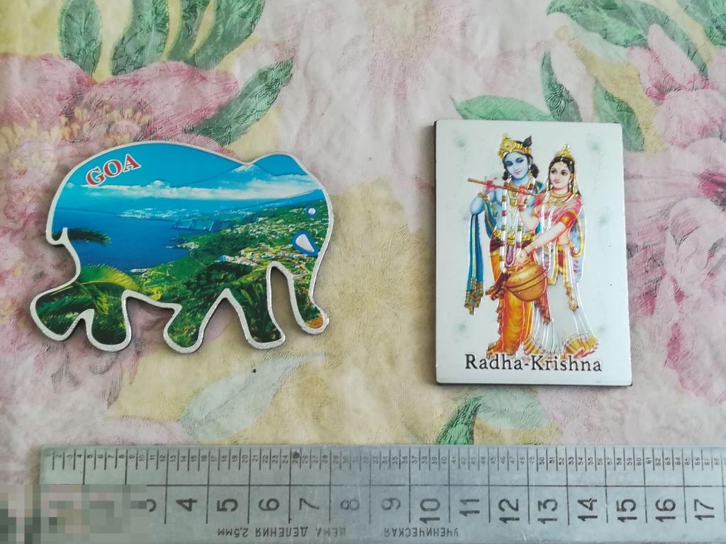 Магнит сувенирный  -.Индия ГОА. Металл. Страны мира . Города Любой за 