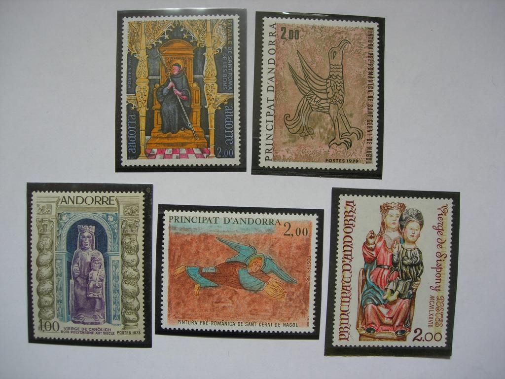 Андорра фр. 1973/1980 религиозное искусство   MNH
