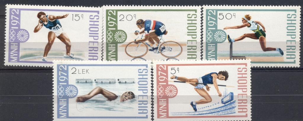 Албания 1972 г.серия Олимпийские игры в Мюнхене негашеная* *