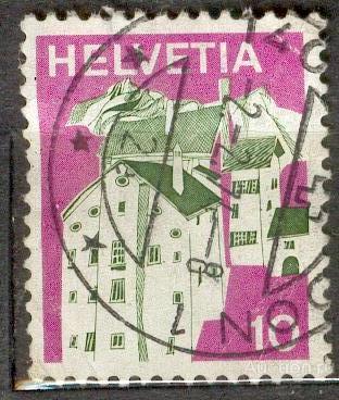 Швейцария 1973 виды ландшафты архитектура