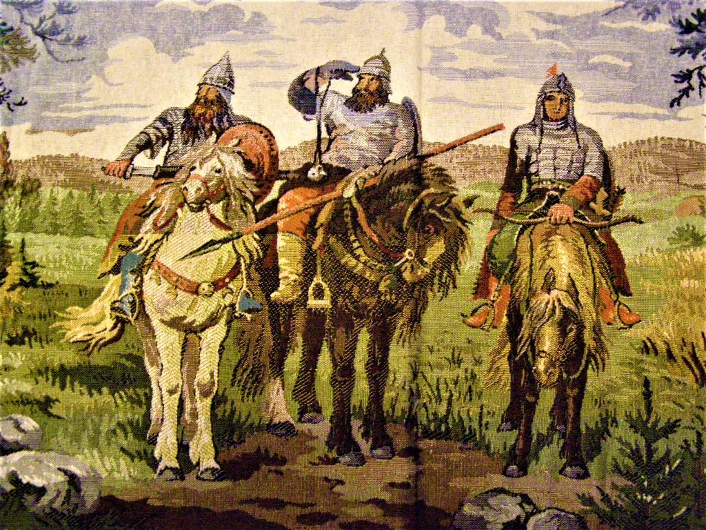Оригинальная картина три богатыря