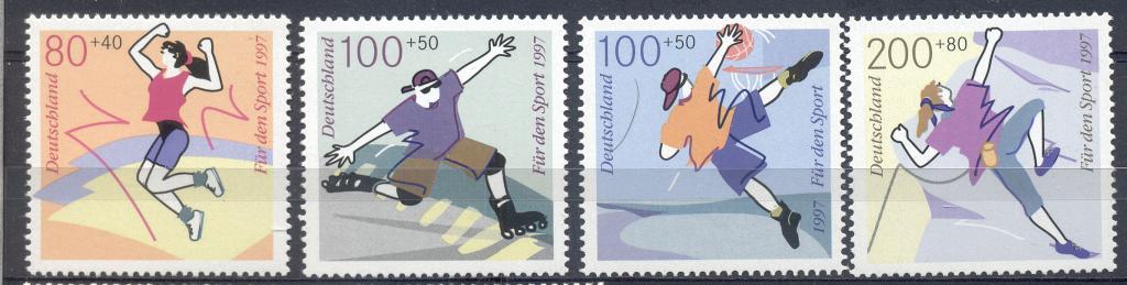 Германия 1997 г.  серия В пользу спорта негашеная**