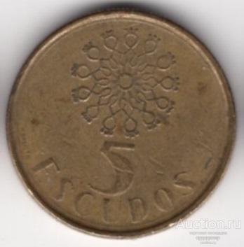 Португалия 5 эскудо 1990 года.