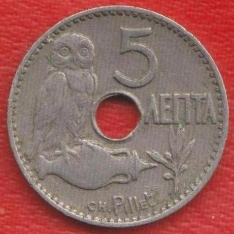 Греция 5 лепт 1912 г.