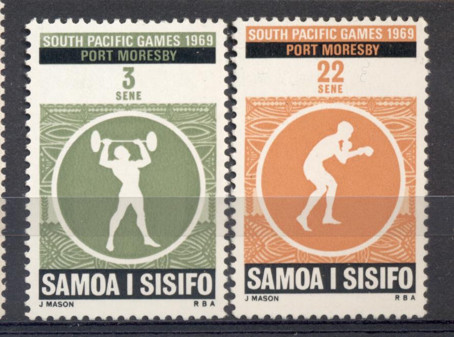 Самоа и Сисифо 1969 г. Тихоокеанские игры негашеная**