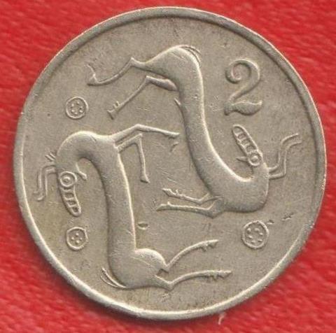 Кипр 2 цента 1983 г.