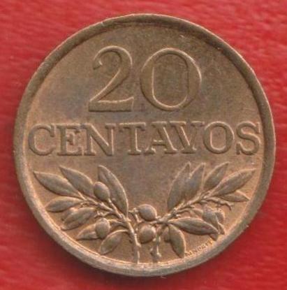 Португалия 20 сентаво 1974 г.