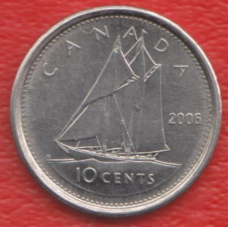 Канада 10 центов 2006 г.