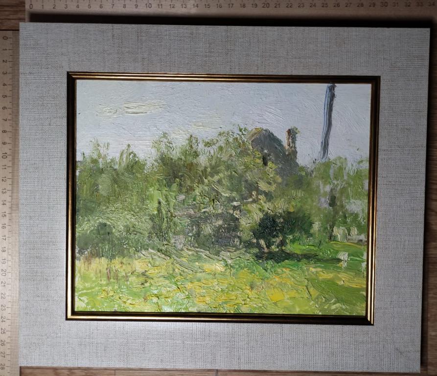 картина Май месяц,картон,масло,авторская