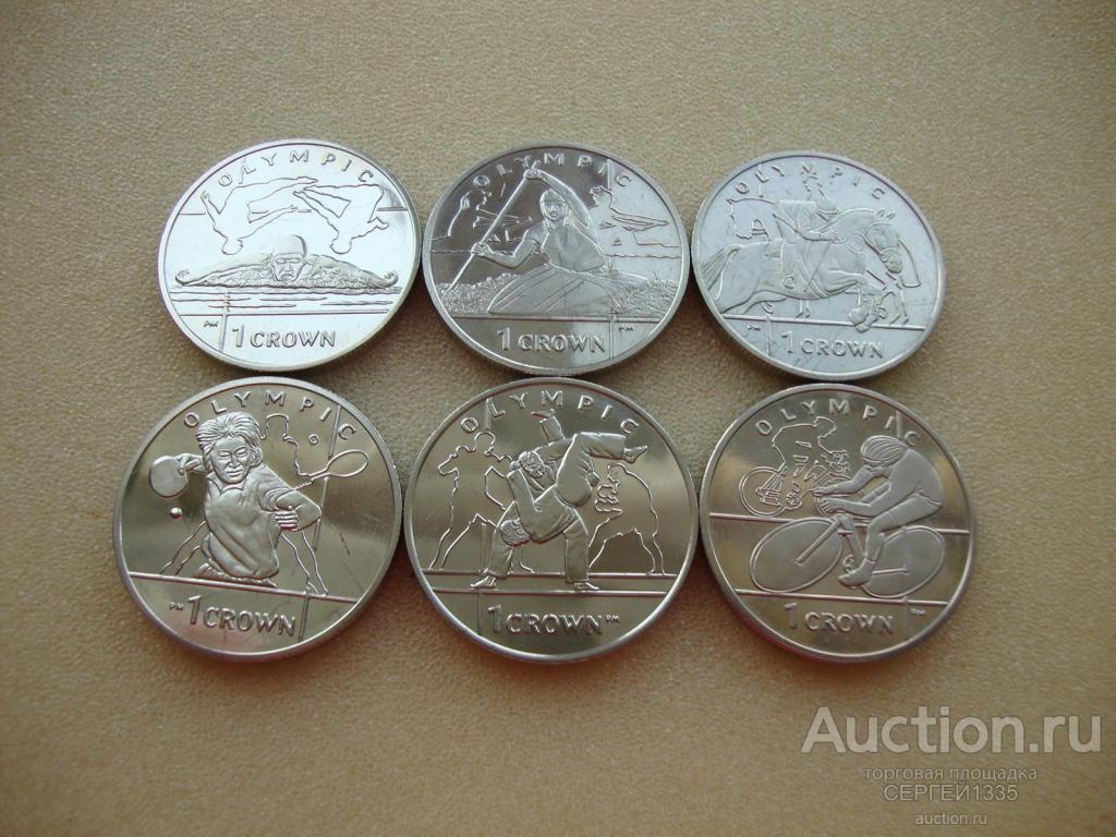О-в Мэн 1 крона 2012 Олимпиада Лондон 2012 НАБОР 6 монет