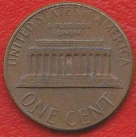 США 1 цент 1985 г. знак мондвора D Денвер