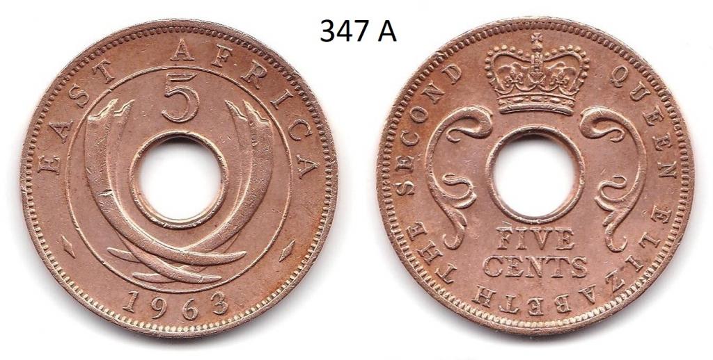Британская Восточная Африка. 5 цент 1963 год.