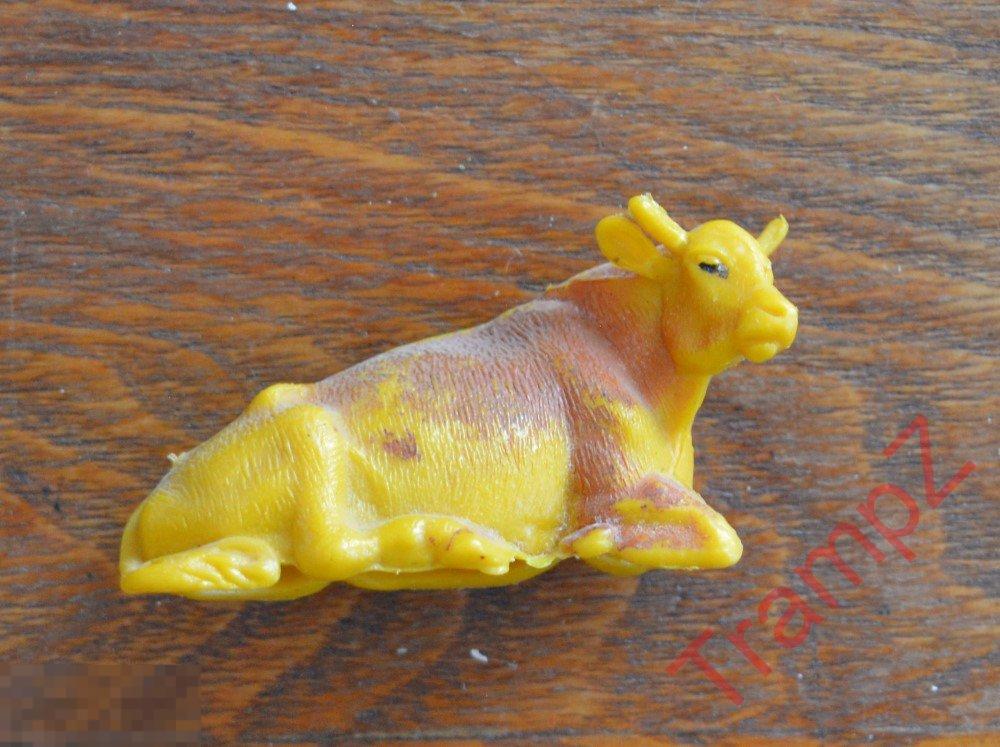 Игрушка СССР фигурка пластик корова 