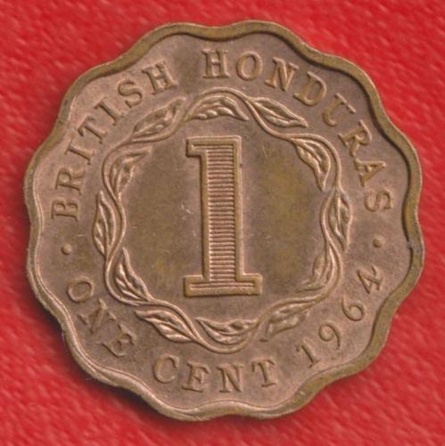 Британский Гондурас Белиз 1 цент 1964 г.