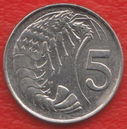 Каймановы острова 1 цент 1992 г. Кайманы