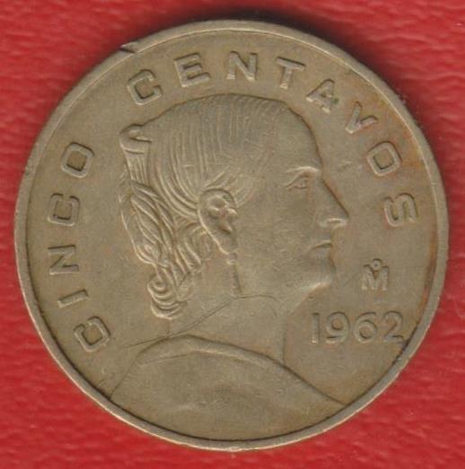 Мексика 5 сентаво 1962 г.