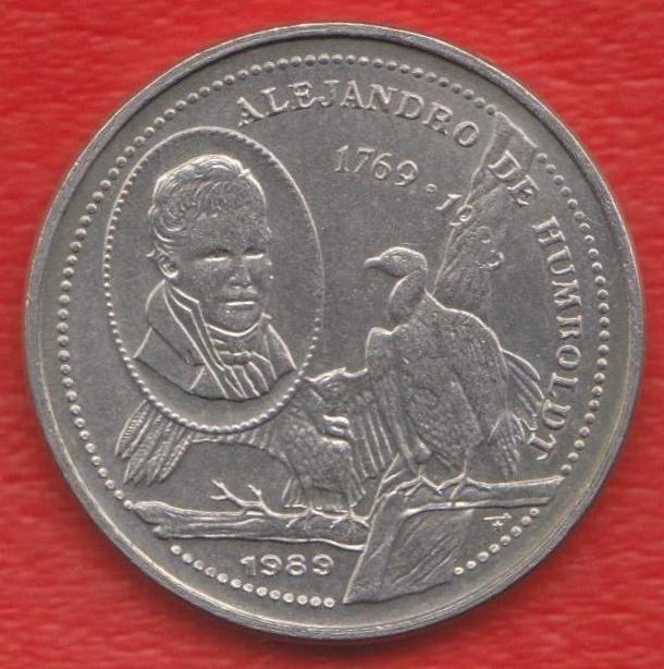 Куба 25 сентаво 1989 г. 220 лет со дня рождения Александра фон Гумбольдта