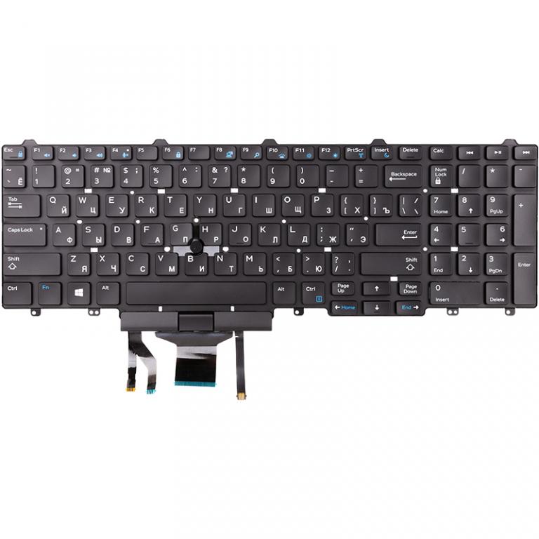 Клавиатура для ноутбука DELL Latitude E5550, E5570 черный, без фрейма (KB312955)