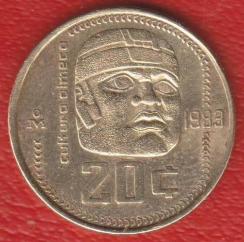 Мексика 20 сентаво 1983 г.