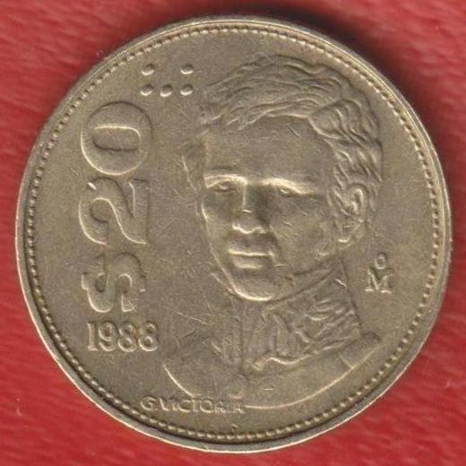 Мексика 20 песо 1988 г.