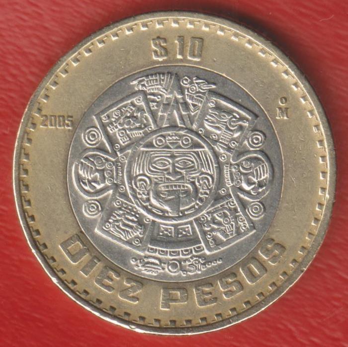Мексика 10 песо 2005 г.