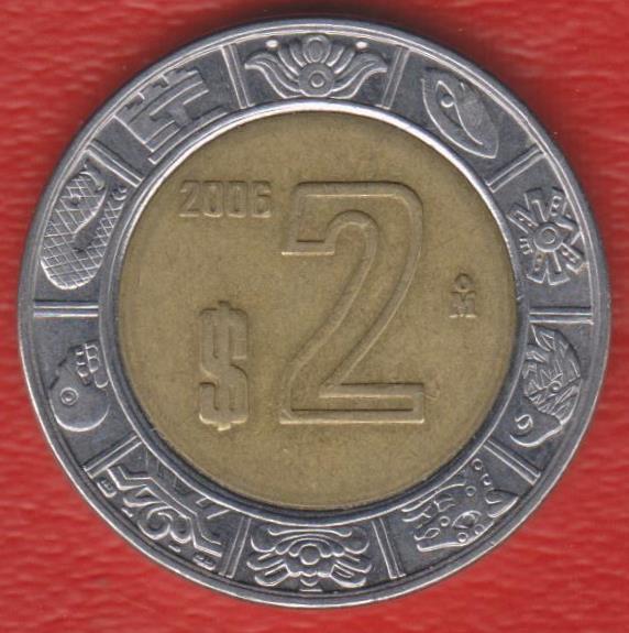 Мексика 2 песо 2006 г.