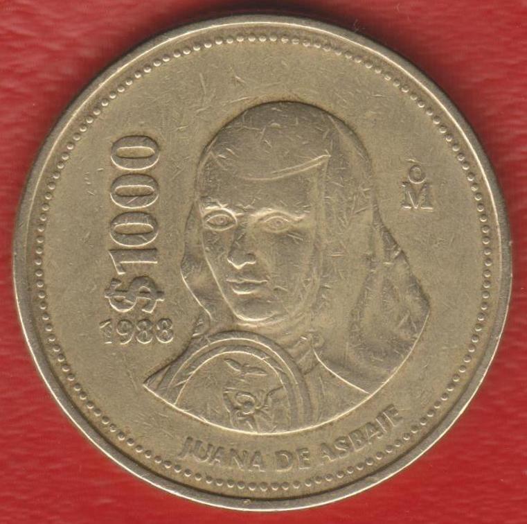 Мексика 1000 песо 1988 г.