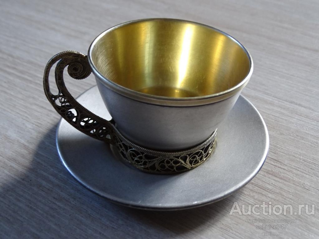 КОФЕЙНАЯ ПАРА МЕЛЬХИОР СКАНЬ СЕРЕБРЕНИЕ СКАНЬ СССР