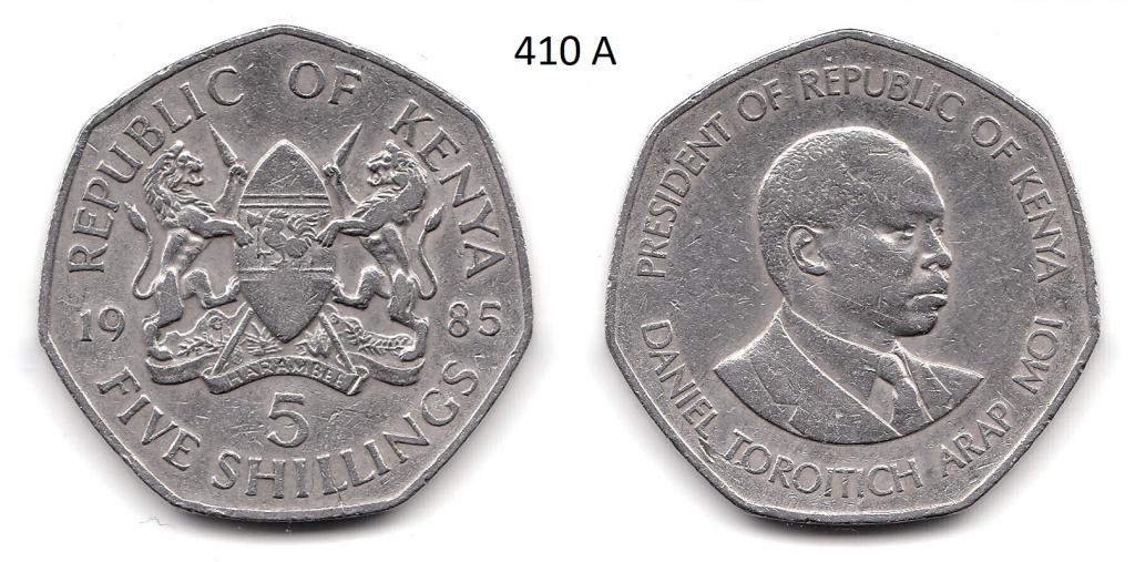 Кения. 5 шиллингов. 1985 год.