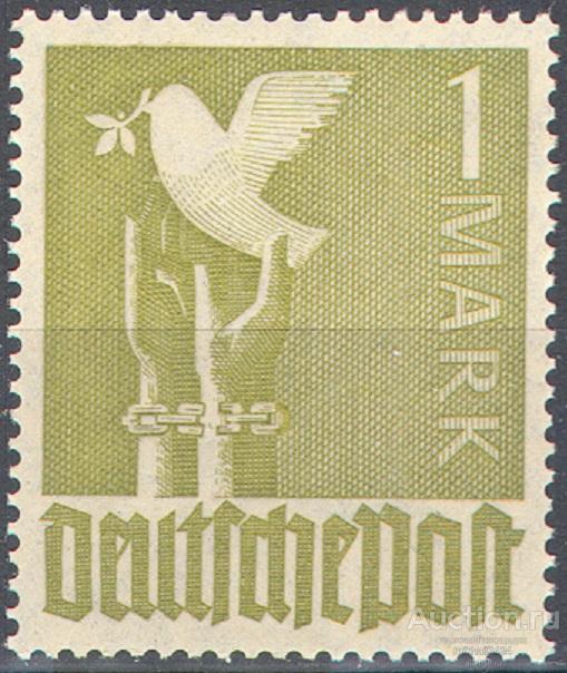 0817 ✅ Стандарт Совместная Советская зона Оккупации 1947 Германия 1м нп/с ** 3,5МЕ