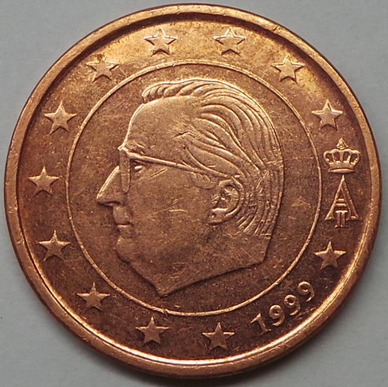 Бельгия 5 евроцентов 1999 года (10) КМ#226