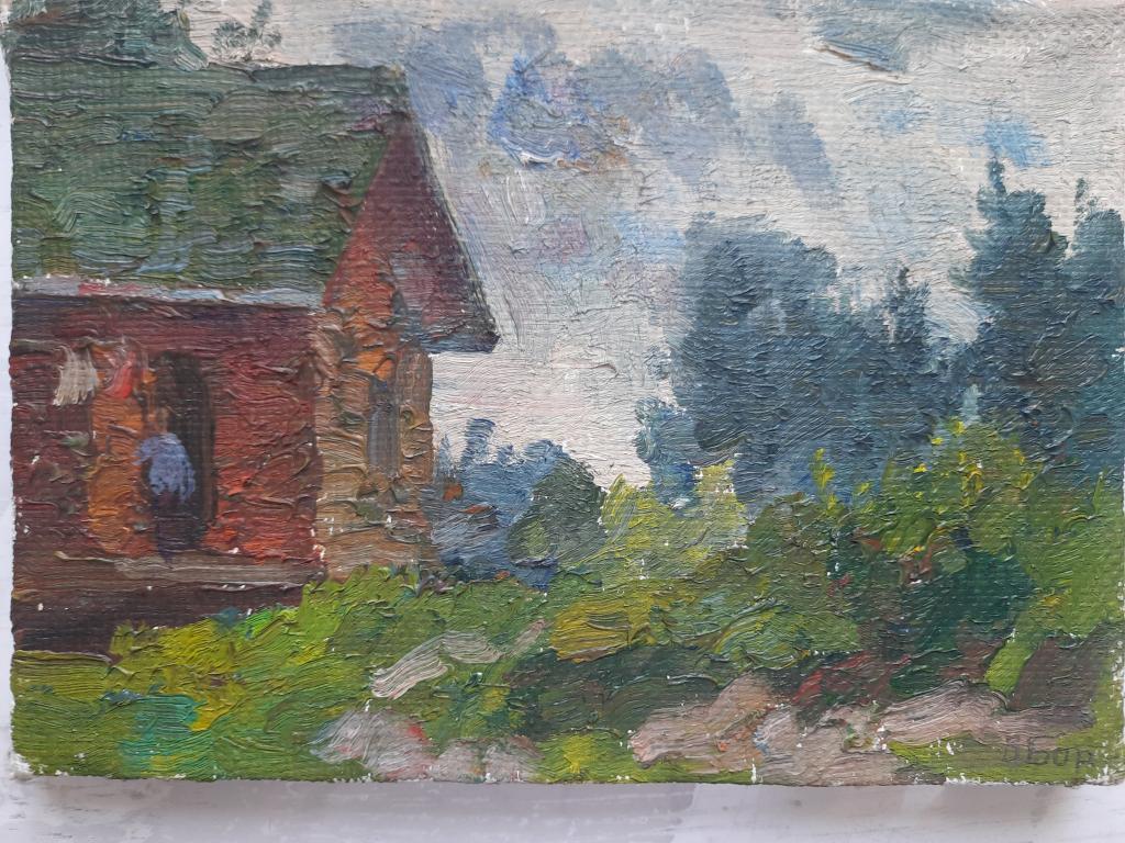 Борисов В.И. (1935-2014) "На крыльце дома"