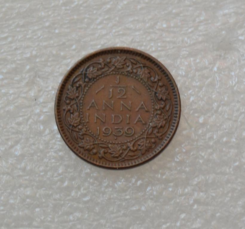 Индия Британская 1/12 анны 1939 год