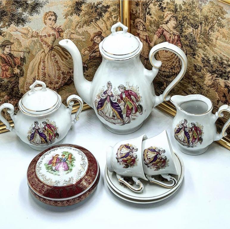 Кофейный сервиз на 6 персон «Галантный век».  Германия, Fena Porzellan.