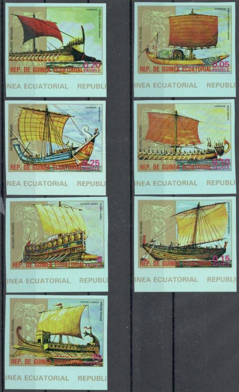 Экваториальная Гвинея, 1978, № 1279-1285 А, € 4, MNH, полн., корабли