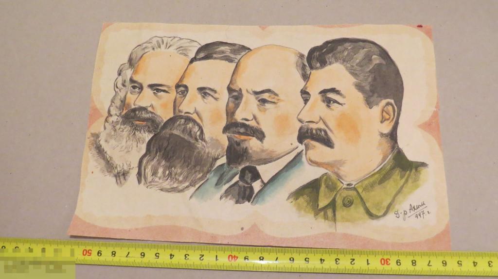 Картина энгельс маркс и ленин