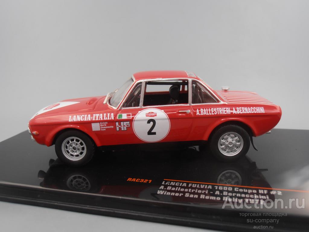 LANCIA FULVIA HF1600 WINNER RALLYE SAN REMO 1972 A.BALLESTRIERI IXO RAC321 1/43