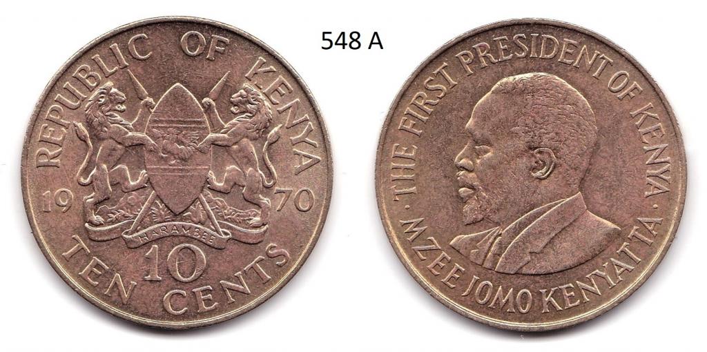 Кения. 10 центов. 1970 год.