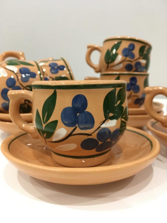 Кофейный сервиз, глина глазурь, СССР