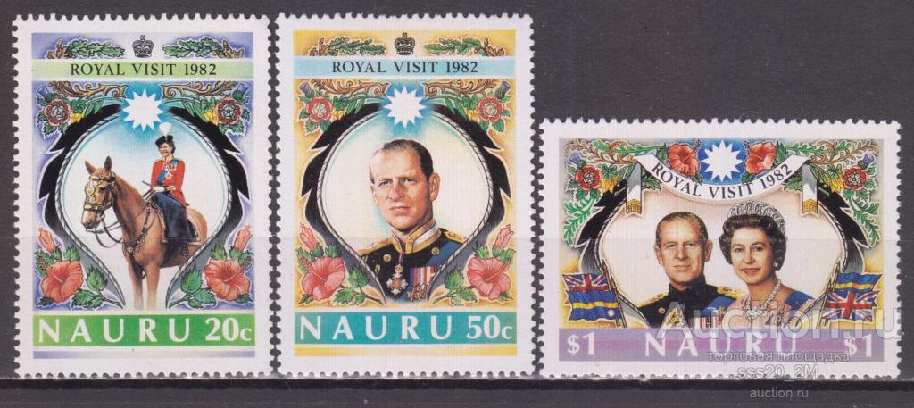 Науру 1982 королевский визит Mi251-253 MNH