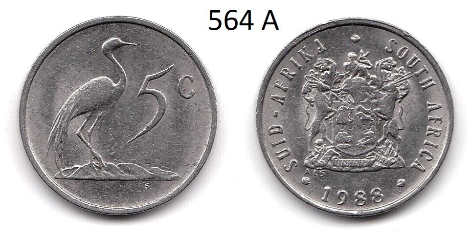ЮАР. 5 центов. 1988 год.