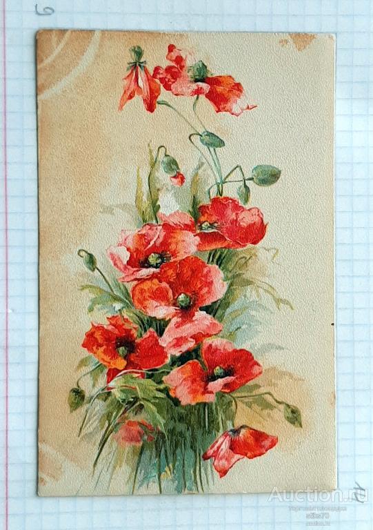 К.Кляйн ? Живопись. Цветы. Красные маки. См.сост.