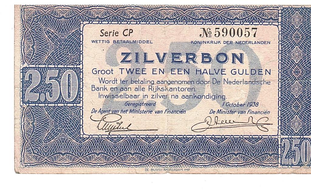 Нидерланды 2,5 гульден 1938 год серия две буквы