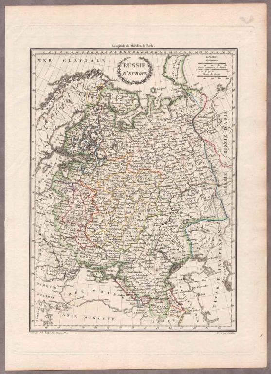 Антикварная карта России в Европе.